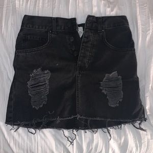 Forever 21 black denim skirt